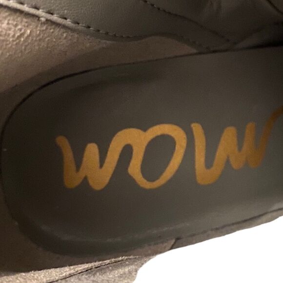 Sam Edelman Sz 8 Gray Taye Side Zipper Almond Toe Suede Block Ankle Boots - Picture 7 of 8